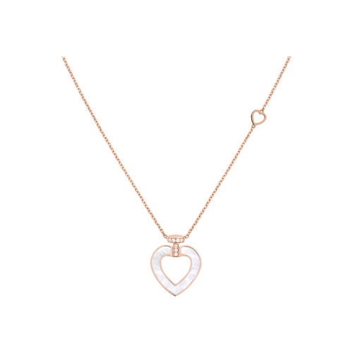 COLLANA PRETTY WOMAN  IN ORO ROSA CON DIAMANTI, ONICE E CORNIOLA - 7B0288 - 7B0288