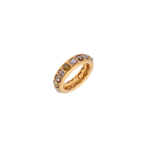 ANELLO IN ORO ROSA CON DIAMANTI FANCY - VRH01692DFP