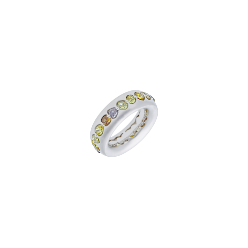 ANELLO IN ORO BIANCO CON DIAMANTI FANCY - VRH01612DFW