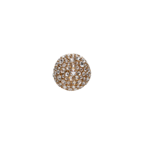 ANELLO IN ORO ROSA CON PAVÉ BOMBATO GRANDE DI DIAMANTI - VRH01599DP