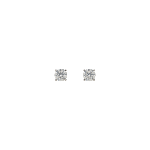 ORECCHINI PUNTO LUCE IN ORO BIANCO E DIAMANTI CERTIFICATI GIA - BAOR700