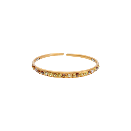 BRACCIALE RIGIDO IN  ORO ROSA CON DIAMANTI FANCY - VBH01700DFP