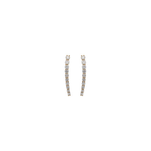 ORECCHINI IN ORO  ROSA CON DIAMANTI TAGLIO BRILLANTE - 231-3414