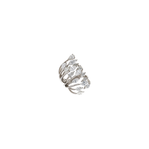 ANELLO RAMI IN ORO BIANCO CON DIAMANTI - 3R00001DW2