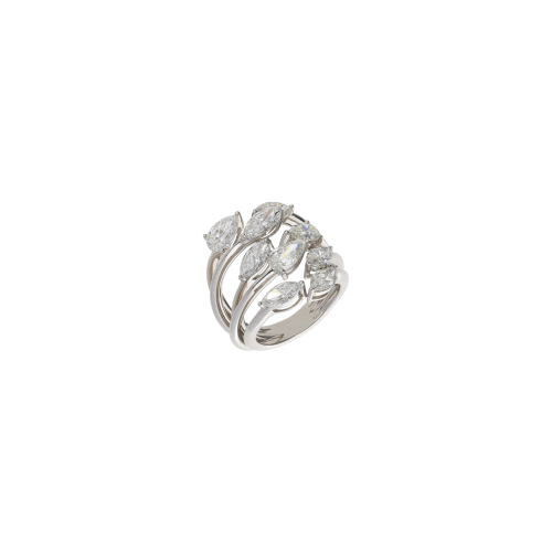 ANELLO RAMI IN ORO BIANCO E DIAMANTI - 3R00159DW2
