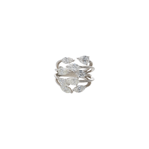 ANELLO RAMI IN ORO BIANCO E DIAMANTI - 3R00159DW2