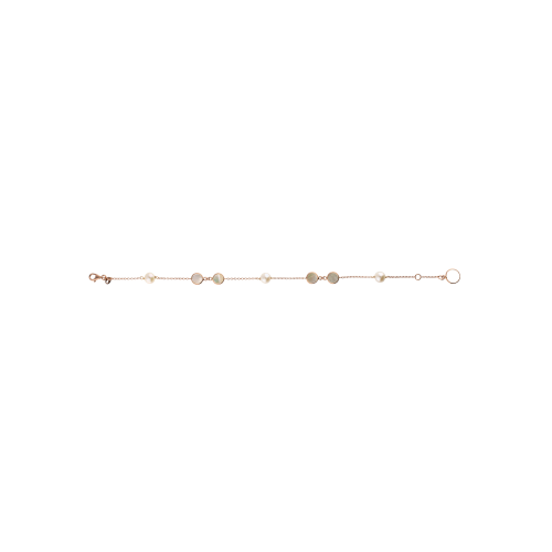 BRACCIALE IN ORO ROSA CON PERLE E MADREPERLA - 0008038BP0