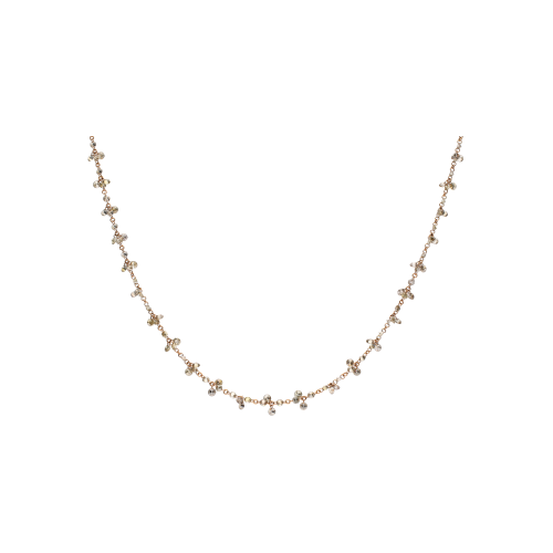 COLLANA IN ORO ROSA CON DIAMANTI BROWN - COLL.BRW-5.6