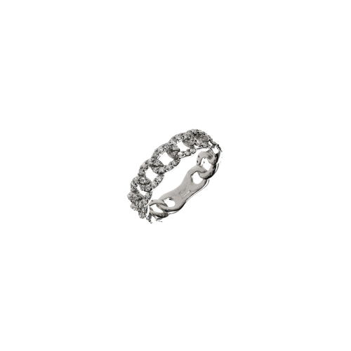 ANELLO GROUMETTE IN ORO BIANCO E DIAMANTI - 412-45526