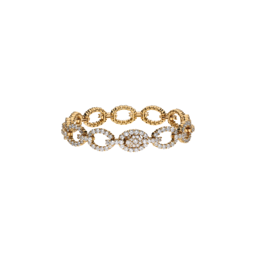 BRACCIALE SEMIRIGIDO IN ORO ROSA CON PAVÉ DI DIAMANTI - 1PU1482123/1