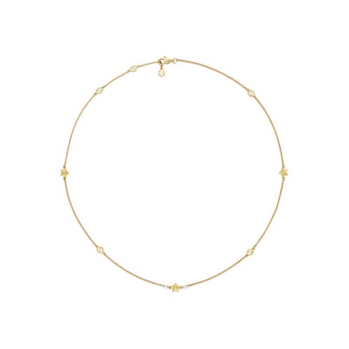 COLLANA INTERLOCKING GG 18 CARATI CON STELLA - YBB679116001