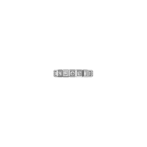 ANELLO ICE CUBE IN ORO BIANCO ETICO, SEMI-PAVÉ DI DIAMANTI - 829834-1039 - 829834-1040