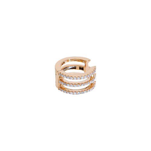 ORECCHINO PIERCING SINGOLO IN ORO ROSA E DIAMANTI - 247002