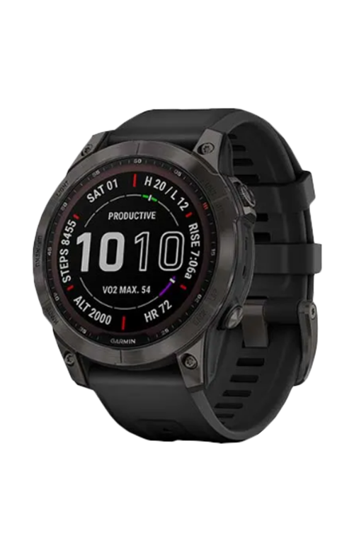 FĒNIX® 7 – SAPPHIRE SOLAR EDITION TITANIUM BLACK DLC CON CINTURINO BLACK - 010-02540-35