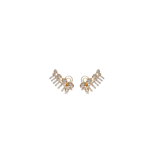 ORECCHINI PIERCING LOBO IN ORO ROSA CON PAVÉ DI DIAMANTI - 1PE1790009/1