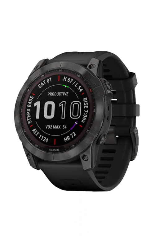 FĒNIX® 7X – SAPPHIRE SOLAR EDITION TITANIUM CARBON GREY DLC CON CINTURINO BLACK - 010-02541-11