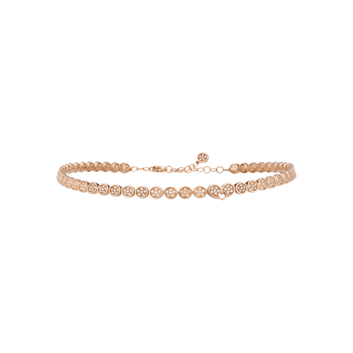 CHOCKER PAILLETTES IN ORO ROSA CON PAVÉ DI DIAMANTI - 41774 - 41774