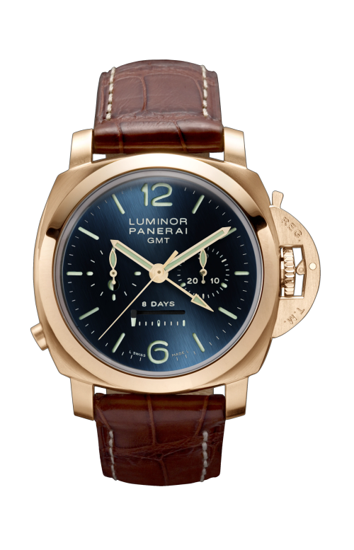 LUMINOR 1950 8 DAYS CHRONO MONOPULSANTE GMT PINK GOLD - 44MM - SPECIAL EDITION - PAM00277