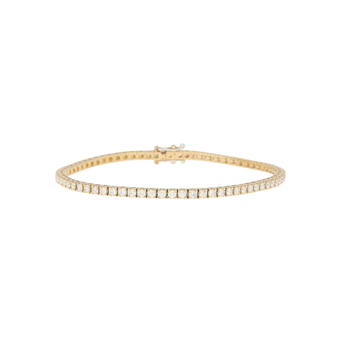 BRACCIALE TENNIS IN ORO ROSA CON DIAMANTI - 417-P315