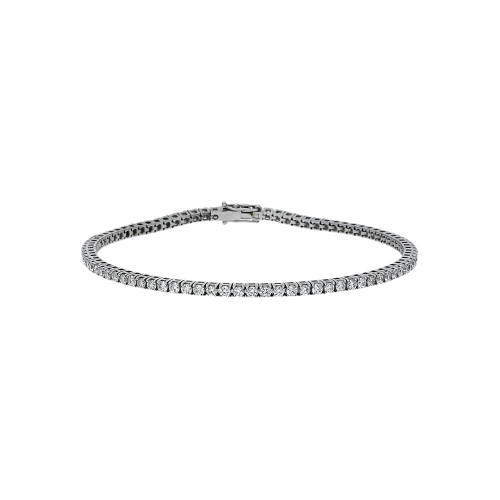 BRACCIALE TENNIS  IN ORO BIANCO CON DIAMANTI - 417-P275