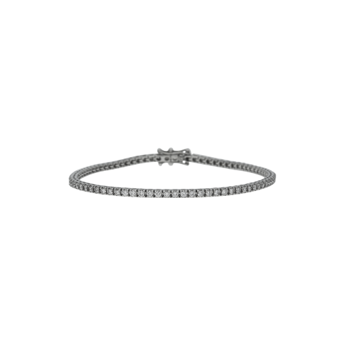 BRACCIALE TENNIS IN ORO BIANCO CON DIAMANTI - 417-P255