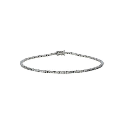 BRACCIALE TENNIS IN ORO BIANCO CON DIAMANTI - 417-P220