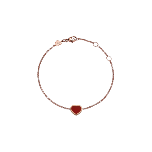 CHOPARD - BRACCIALE MY HAPPY HEARTS IN ORO ROSA ETICO, CORNIOLA - 85A086-5081 - 85A086-5081