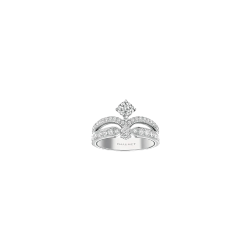 CHAUMET - ANELLO SOLITARIO JOSÉPHINE ÉCLAT FLORAL IN PLATINO CON DIAMANTI - J3MG00 - J3MQ00