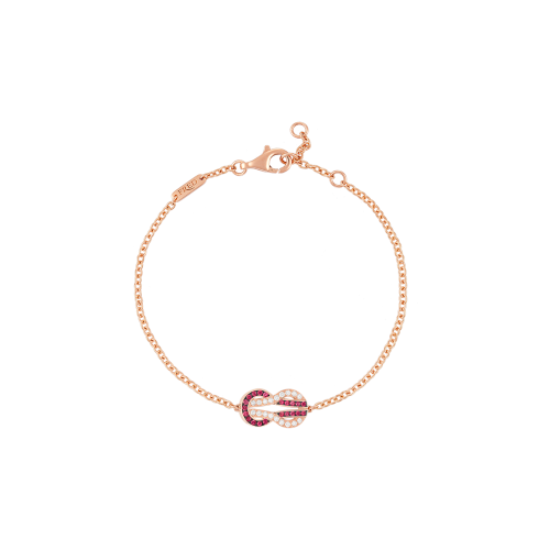 BRACCIALE CHANCE INFINIE MODELLO MEDIO IN ORO ROSA CON DIAMANTI E RUBINI - 6B1052 - 6B1052