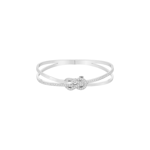 BRACCIALE RIGIDO CHANCE INFINIE IN ORO BIANCO E DIAMANTI - 6J0195 - 6J0195