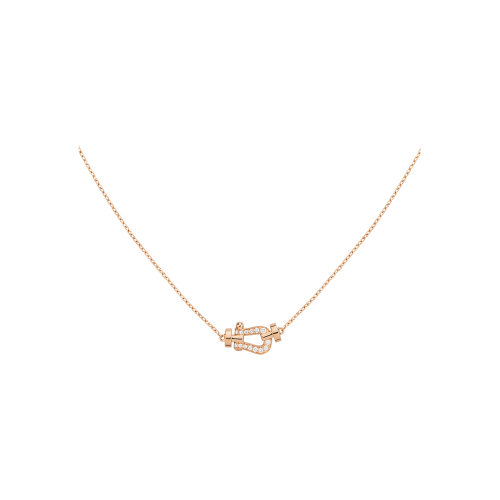 COLLANA FORCE 10 MODELLO PICCOLO IN ORO ROSA CON DIAMANTI  - 7B0280 - 7B0280