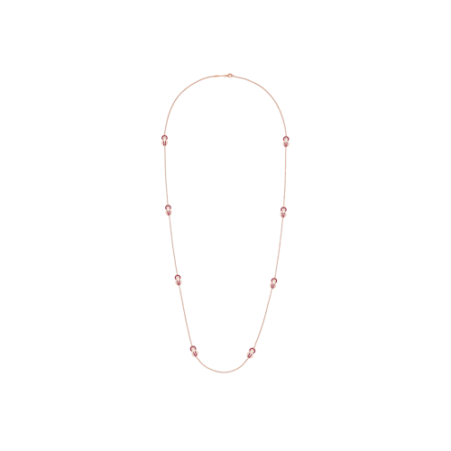 COLLANA LUNGA CHANCE INFINIE IN ORO ROSA CON DIAMANTI E RUBINI - 7J0314 - 7J0314