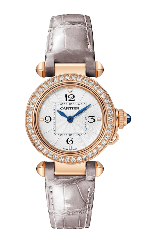 PASHA DE CARTIER, 30 MM, QUARZO, ORO ROSA, DIAMANTI, 2 CINTURINI INTERCAMBIABILI IN PELLE - WJPA0017