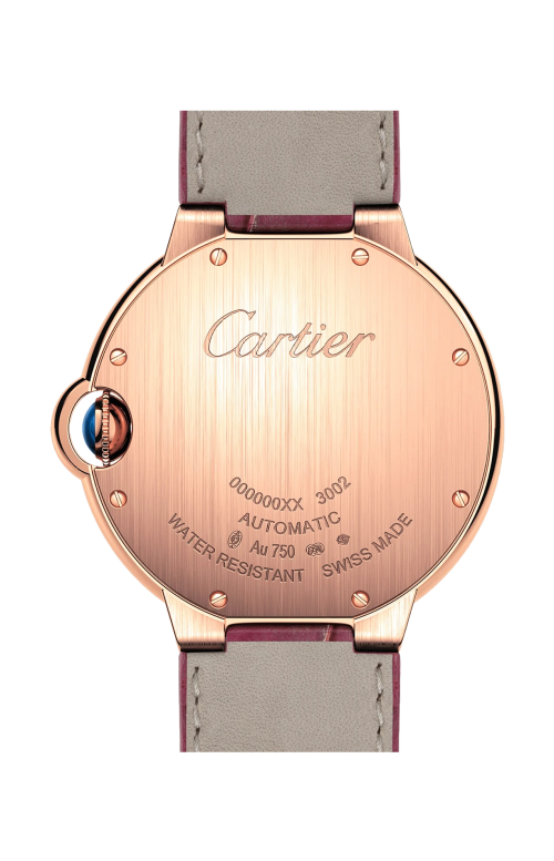 BALLON BLEU DE CARTIER 36 MM, ORO ROSA, DIAMANTI, PELLE - WJBB0034