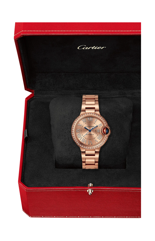 BALLON BLEU DE CARTIER 33 MM, AUTOMATICO, ORO ROSA, DIAMANTI - WJBB0077