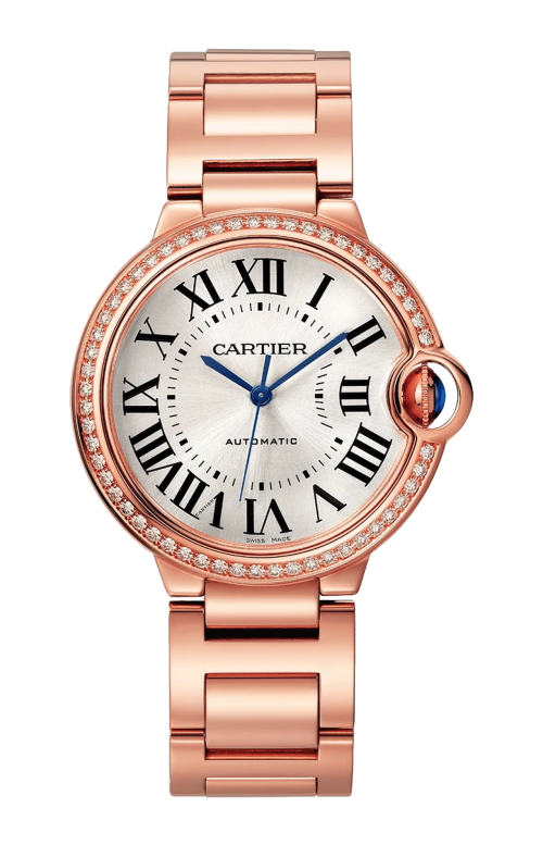 BALLON BLEU DE CARTIER 36 MM, AUTOMATICO, ORO ROSA, DIAMANTI - WJBB0064