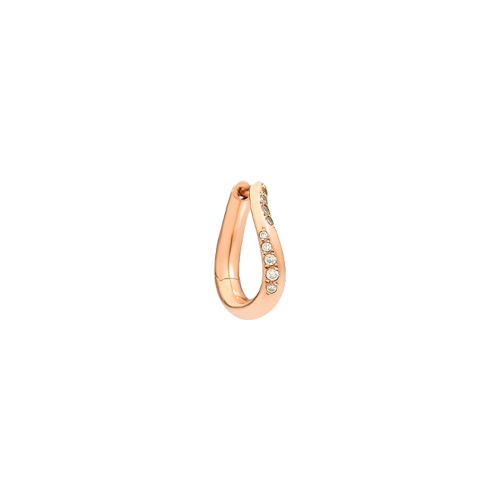 DODO ESSENTIALS - ORECCHINO SINGOLO WAVE ESSENZIAL PREZIOSOIN ORO ROSA 9K E DIAMANTI - DHC2013ESSENDB09R