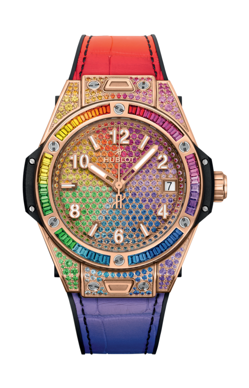 BIG BANG ONE CLICK RAINBOW KING GOLD 39 MM - 465.OX.9900.LR.0999