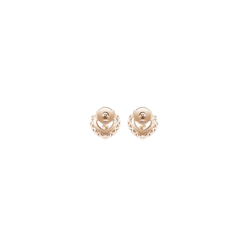 CHOPARD - ORECCHINI  HAPPY DIAMONDS ICONS IN ORO ROSA ETICO, DIAMANTI - 83A616-5001 - 83A616-5001