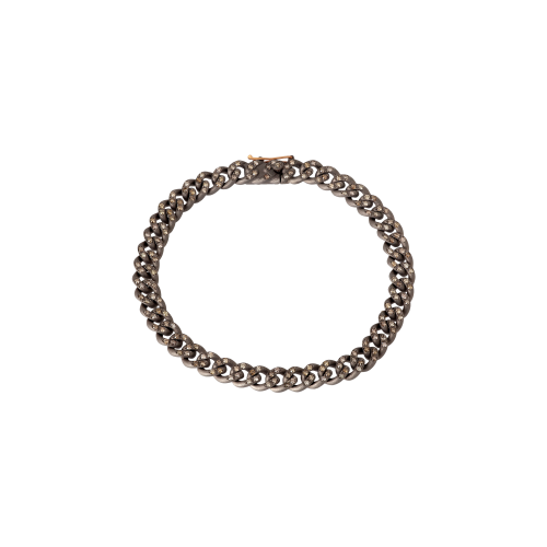 BRACCIALE UOMO GROUMETTE IN TITANIO E DIAMANTI BROWN - GROUBRTBROWSN - GROUBRTBROWSN