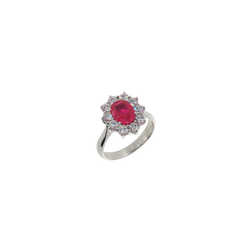 Accedi alla scheda di Bartorelli Italian Jewels ANELLO ROSETTA IN ORO BIANCO CON RUBINO CENTRALE E CONTORNO DIAMANTI - 024-2063