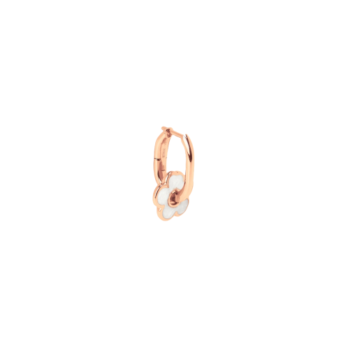 DODO FIORE - ORECCHINO SINGOLO FIORE IN ORO ROSA E SMALTO - DHC3004FLOWSEPB9R