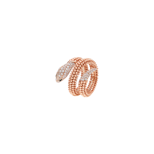 ANELLO SERPENTI  PRECIOUS JEWELRY IN ORO ROSA E PAVÉ DI DIAMANTI - 358664 - 358664