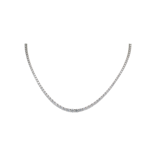 COLLANA TENNIS IN ORO BIANCO CON DIAMANTI A SCALARE - 171-2479-30