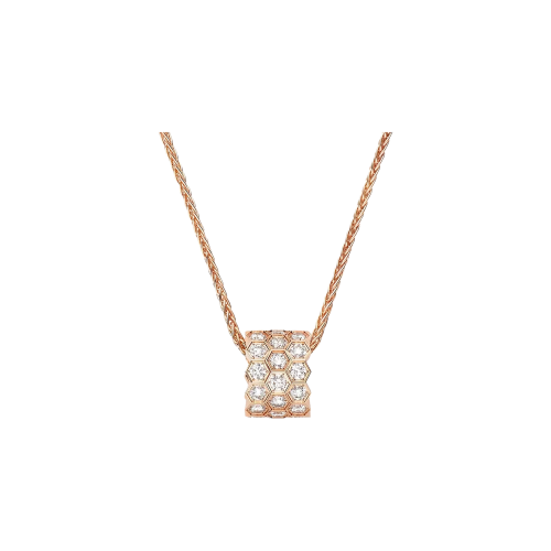 CHAUMET - PENDENTE MEDIO BEE MY LOVE IN ORO ROSA E FULL PAVÉ DI DIAMANTI - 085462 - 085462