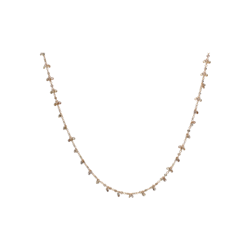 COLLANA IN ORO ROSA CON DIAMANTI BROWN - C070-S0