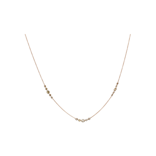 COLLANA IN ORO ROSA CON DIAMANTI BROWN - C065/23-S0