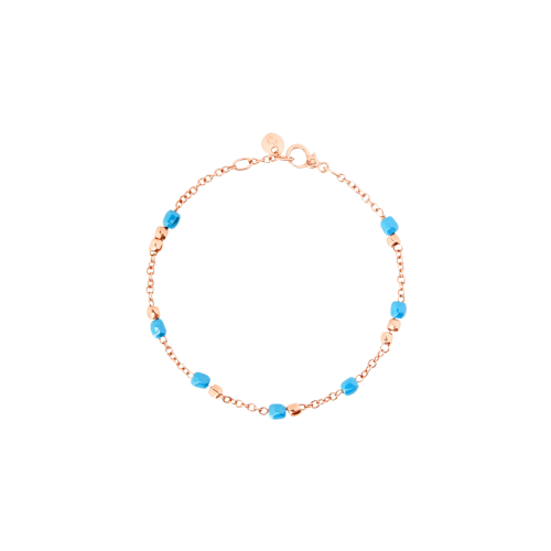 DODO GRANELLI - BRACCIALE  GRANELLI IN ORO ROSA E CERAMICA TURCHESE - DBC3005GRANXCTU9R - DBC3005GRANXCTU9R