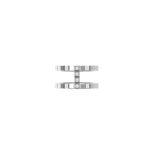 CHOPARD - ANELLO ICE CUBE, ORO BIANCO ETICO, DIAMANTI - 827006-1010