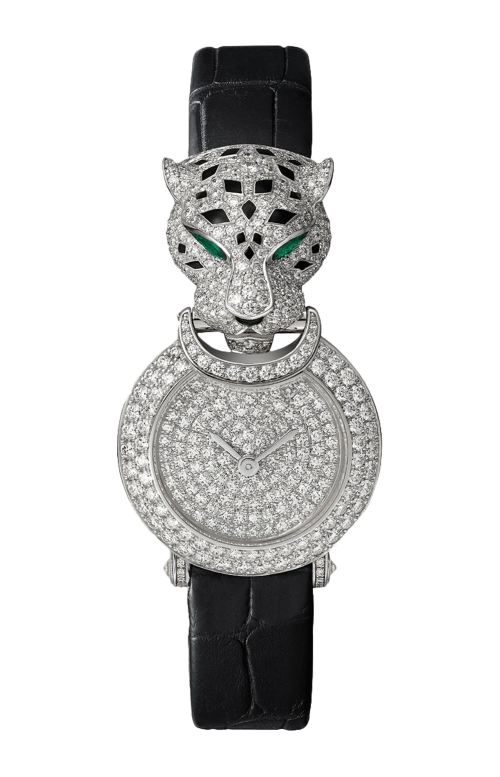 LA PANTHÈRE DE CARTIER, ORO BIANCO, DIAMANTI, SMERALDO, QUARZO - HPI01734